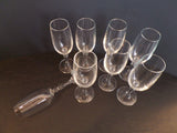 Vintage Crystal Champagne Flutes Set of 8