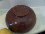 Vintage Wood Bowl Mahogany Mid Century Wooden Serving Bowl Fruit Centerpiece