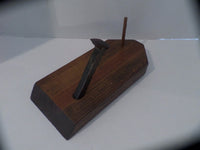 Vintage String Dispenser Wooden Wall Hanging Railroad Spike Primitive Rustic Decor Crafting Yarn Thread Holder