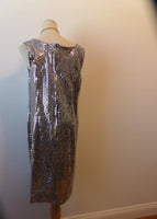 Vintage Sequin Dress Silver