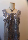 Vintage Sequin Dress Silver