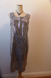 Vintage Sequin Dress Silver