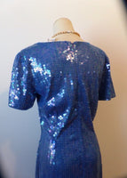 Vintage Sequin Dress Sheath Style Circa 1980s