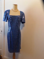 Vintage Sequin Dress Sheath Style Circa 1980s