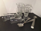 Vintage Milkshake Sundae Glasses Lot of Milkshake Glasses 5 Pieces