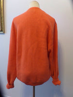 Vintage Monogrammed Sweater Arnold Palmer Alpaca Wool Burnt Orange Cardigan Unisex Sweater