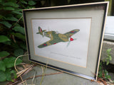 Vintage Art Print Airplane Wall Hanging WWII RFA Hawker Hurricane