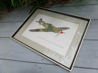 Vintage Art Print Airplane Wall Hanging WWII RFA Hawker Hurricane