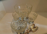 Vintage Silver Footed Dessert Glasses Set of 4 Sherbet Champagne Craft Cocktails