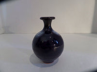 Vintage Miniature Art Pottery Vase Indigo Blue