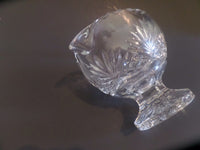 Vintage Cut Glass Footed Gravy Boat Creamer Pitcher Serving Tabletop