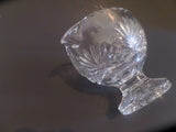 Vintage Cut Glass Footed Gravy Boat Creamer Pitcher Serving Tabletop