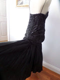 Vintage Black Sequin Bustier Style Dress Steampunk