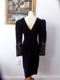 Vintage Velvet Embelished Dress Baroque