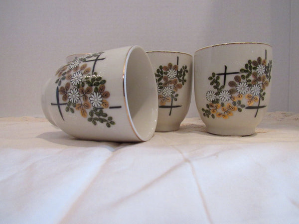 Vintage Japanese Sake Cups Tea Cups Set of 4
