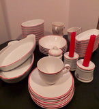 Vintage Bavaria Porcelain Soufflé Dish Casserole Dish Set of 8 Mitterteich  Germany