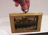 Vintage Decoupage Plaque European City Travel Wall Hanging The Rhine River Germany Austria