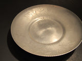 Vintage Hand Forged Aluminum Floral Serving Bowl Unmarked Mid Century Aluminum