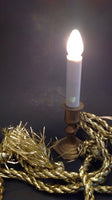Vintage Brass Electric Candle Home Decor Lighting Holiday Decor Lighted Holiday Electric Candle