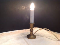 Vintage Brass Electric Candle Home Decor Lighting Holiday Decor Lighted Holiday Electric Candle