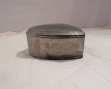 Vintage Heart ShapedPewter Trinket Box Vintage Jewelry Box Vintage Ring Box Heart Shape Trinket Box