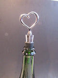 Vintage Heart Wine Stopper Heart Shape Chrome Bottle Stopper Wine Cork Wedding Favors Party Favors