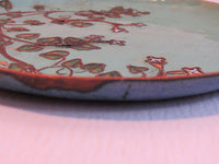 Vintage Enamel Over Copper Cloisonné Plate Asian Art Noveau Chapleve