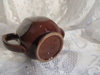 Vintage Rustic Pottery Tea Pot. Brown    Drip Pottery Teapot High Gloss Finish Korea