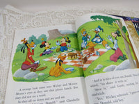 Vintage Little Golden Book Children's Collectible Books Walt Disney's MickeyMouses Picnic Alice in Wonderland Vintage Children Art Upcycle