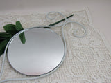 Vintage Shabby Chic White Metal Hanging Mirror