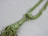 Vintage Mid Century Drapery Tie Backs  Double Cord Tassel Fringe Home Decor Drapery Trim Upholtsry Trim