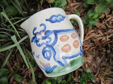 Vintage MD Hadley Cow Pitcher Farmhouse Ceramic Collectible Louisville Milk Serving Pitcher Tabletop Blue White Pottery