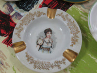 Vintage Souvenir Porcelain Ashtrays Miniature Plates Limoges France Canada Ireland Hungary Travel